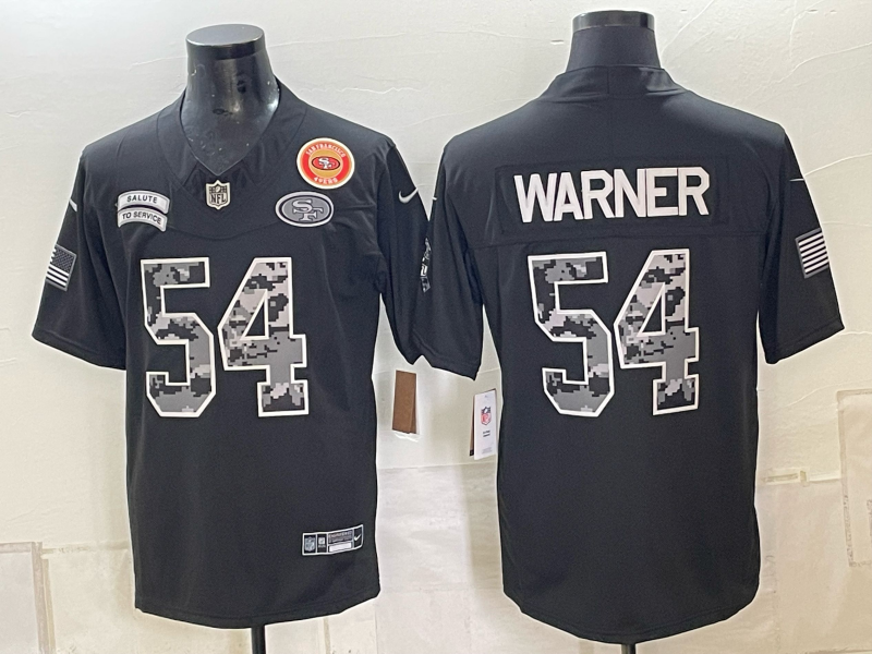Men 2026 Nike San Francisco 49ers #54 Warner black  NFL Jersey 100601